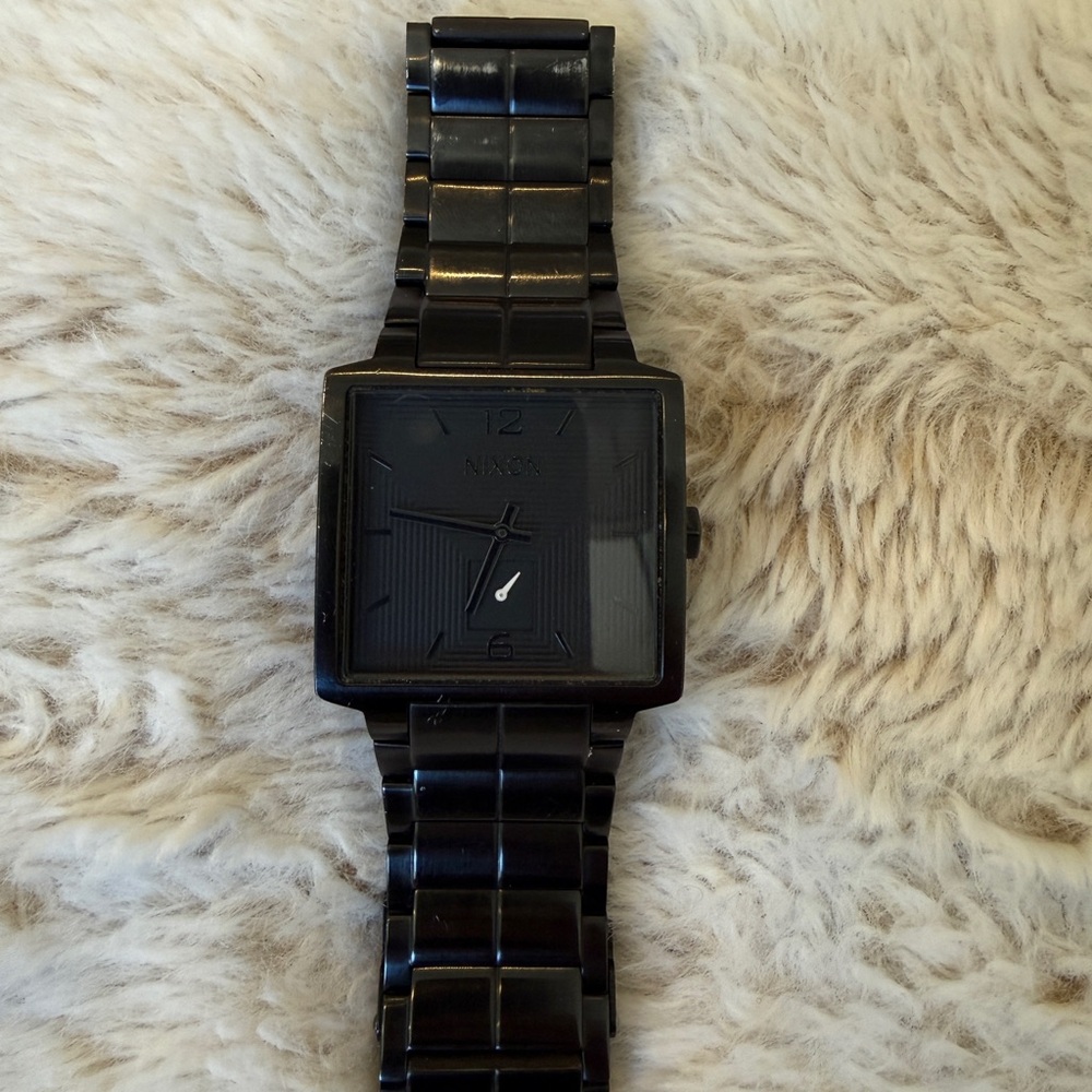 Nixon Matte Black Square Watch
